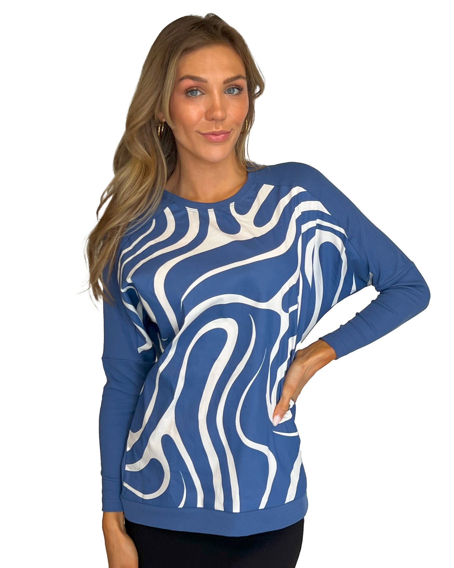 Printed Dolman top